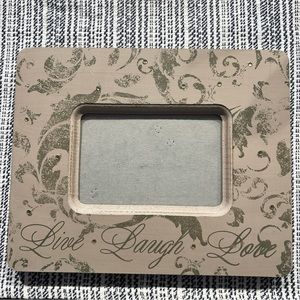 Live Laugh Love Tan Picture Frame 6x4”